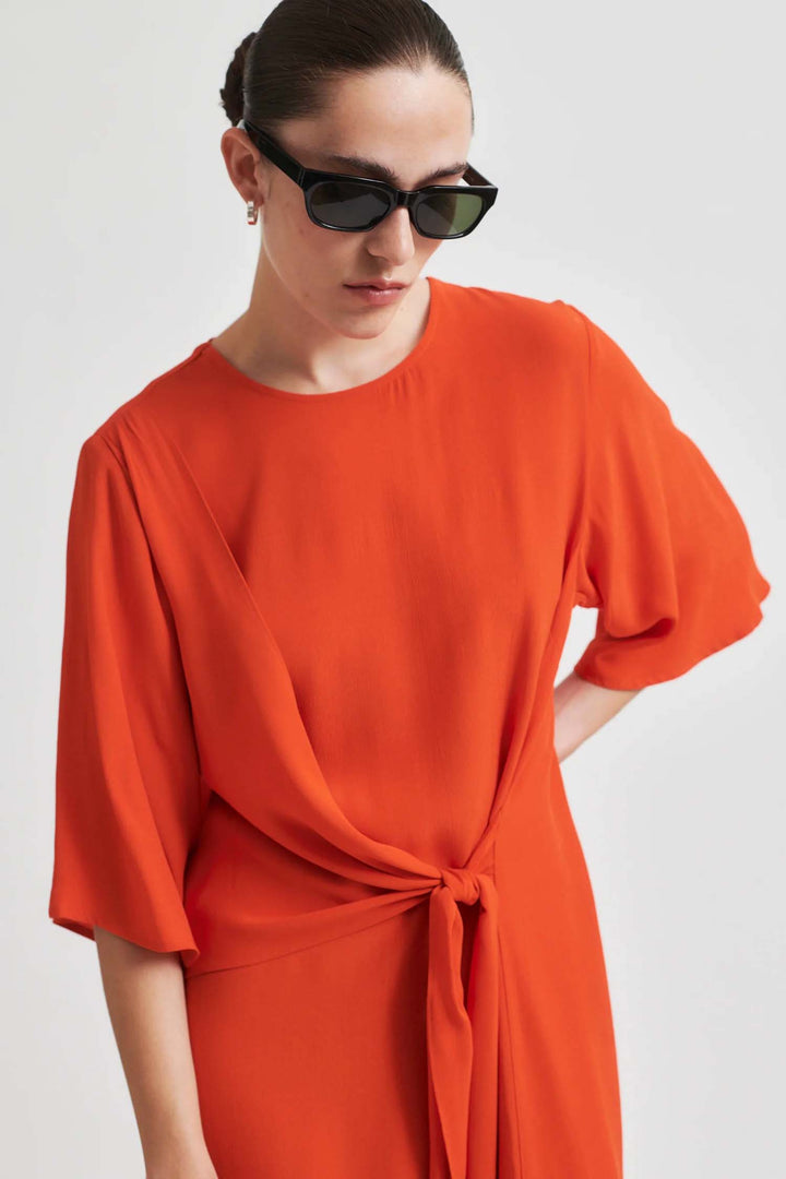 Elvas Midi Dress in Poinciana