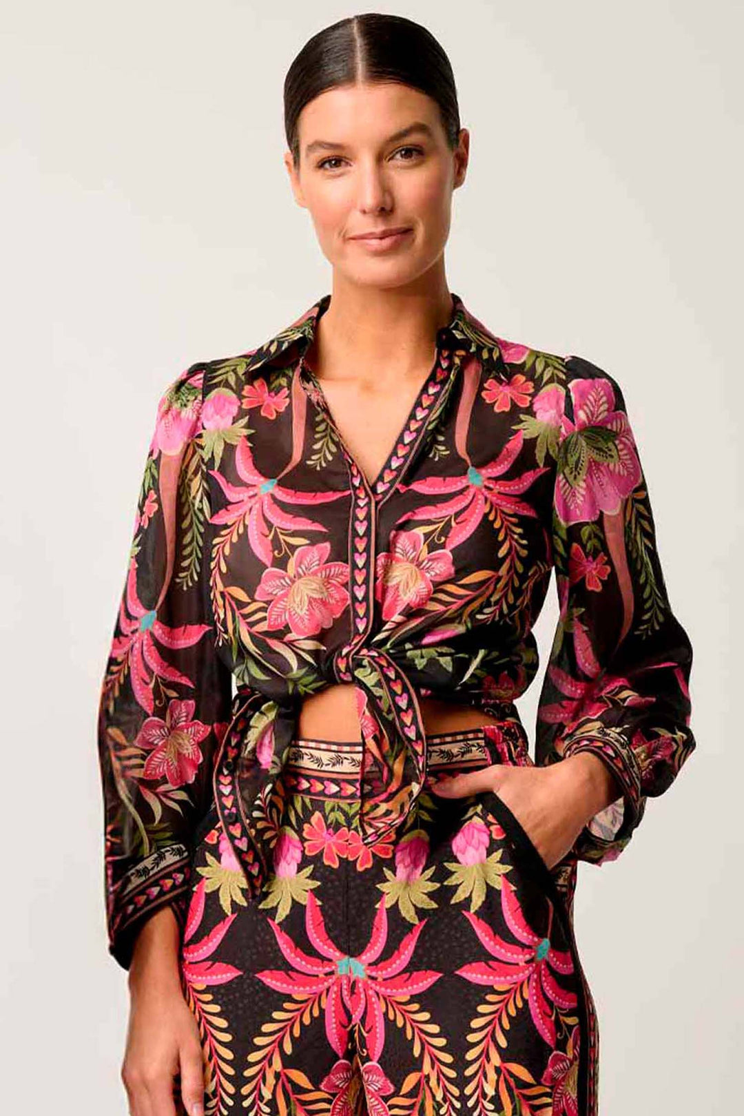 Elysian Printed Shirt in Anthos Lotos