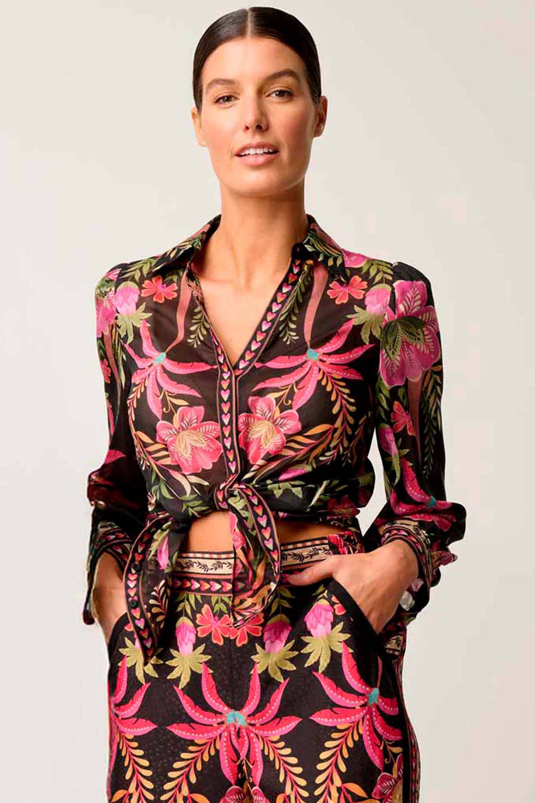 Elysian Printed Shirt in Anthos Lotos