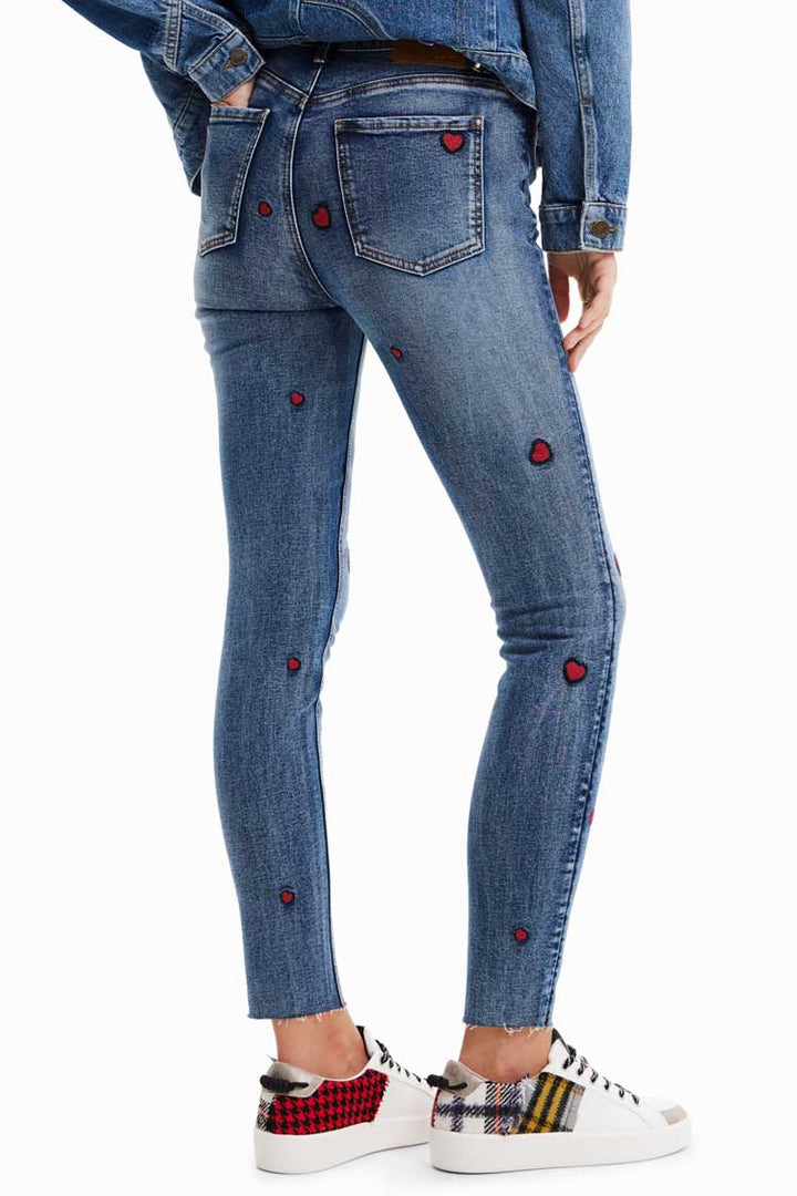 Embroidered Hearts Skinny Jeans | FINAL SALE