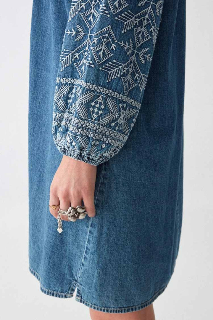 Emma Mini Dress - Denim Romance