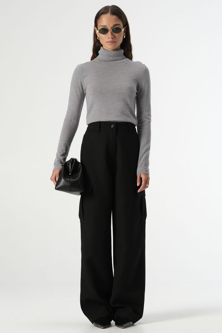Enid Knit Top in Grey Marble