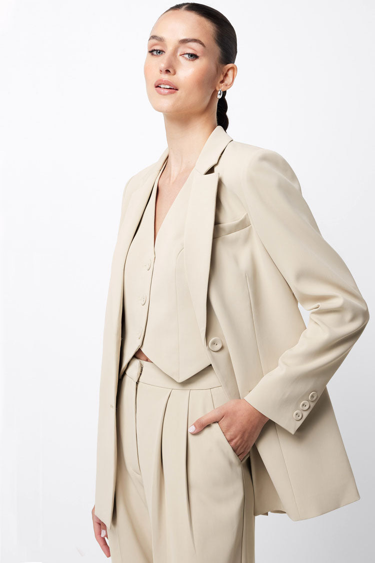 Entice Me Blazer in Natural | FINAL SALE