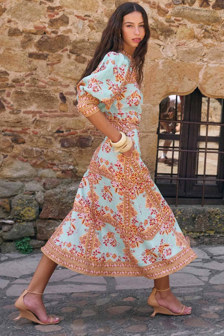 Envelop Dress in Spring Glow
