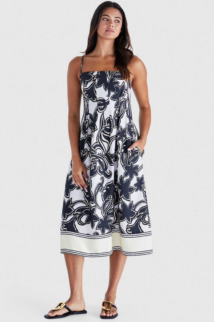 Esme Midi Dress in Imprint Floral