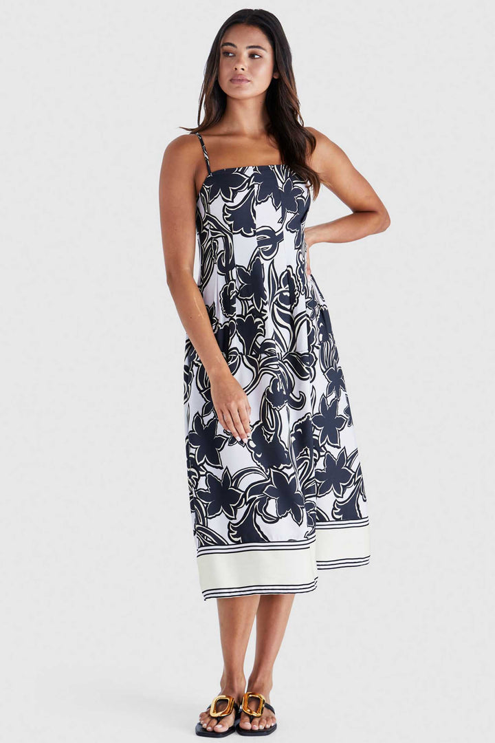 Esme Midi Dress in Imprint Floral