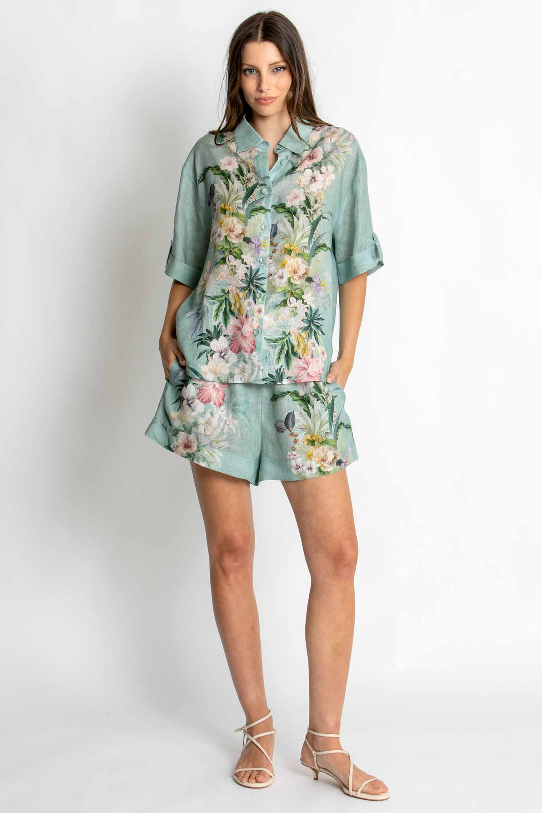 Eva SS Shirt in Sage Amour
