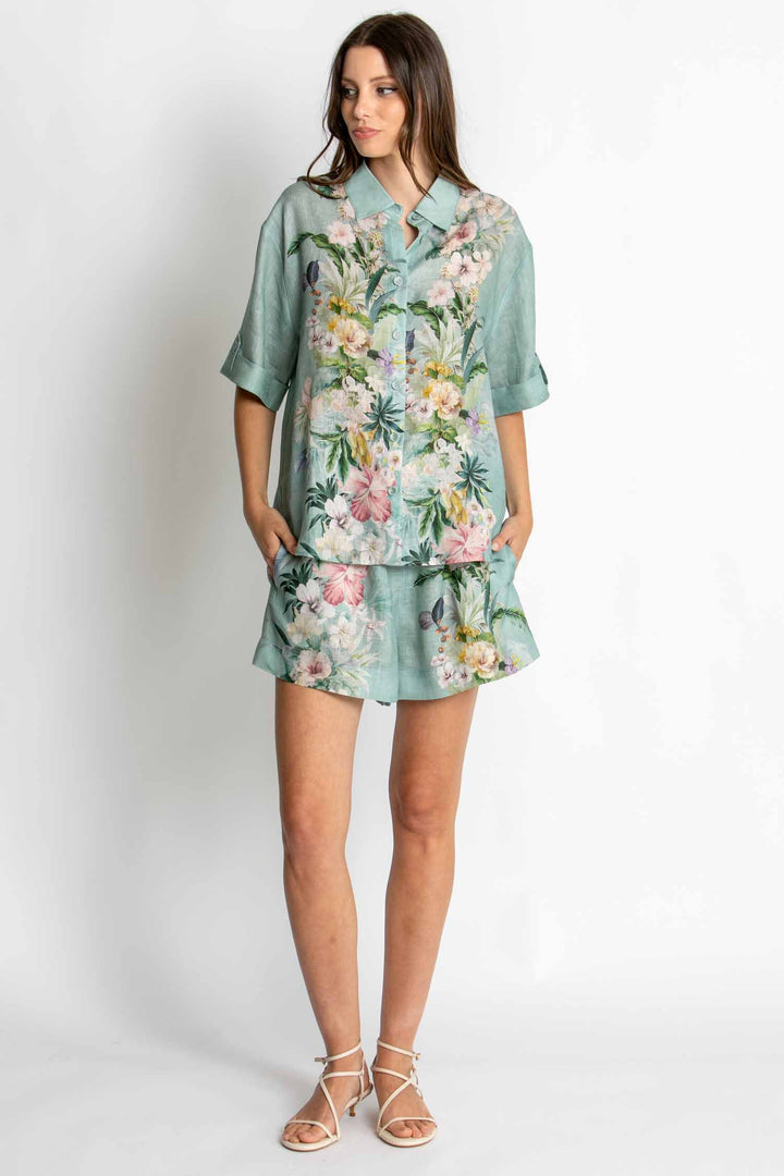 Eva SS Shirt in Sage Amour