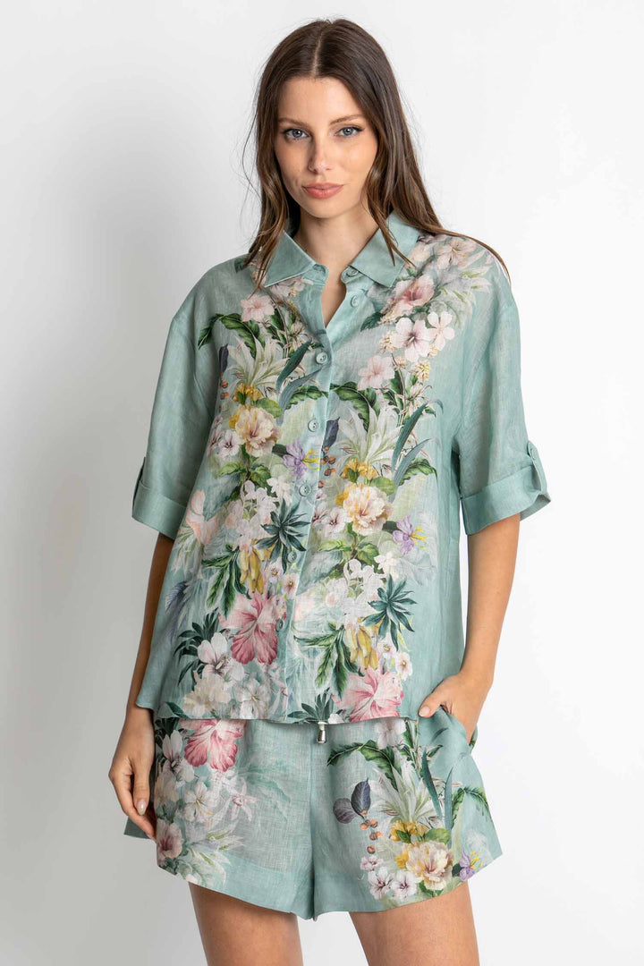 Eva SS Shirt in Sage Amour