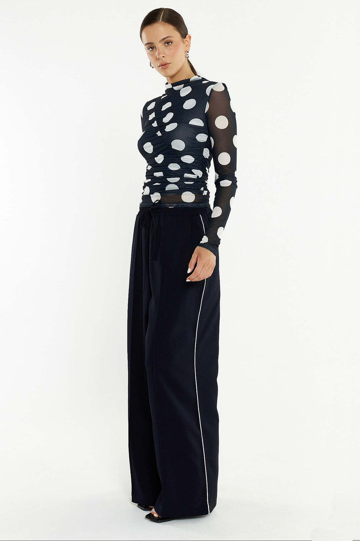 Eva Side Seam Pant in Navy