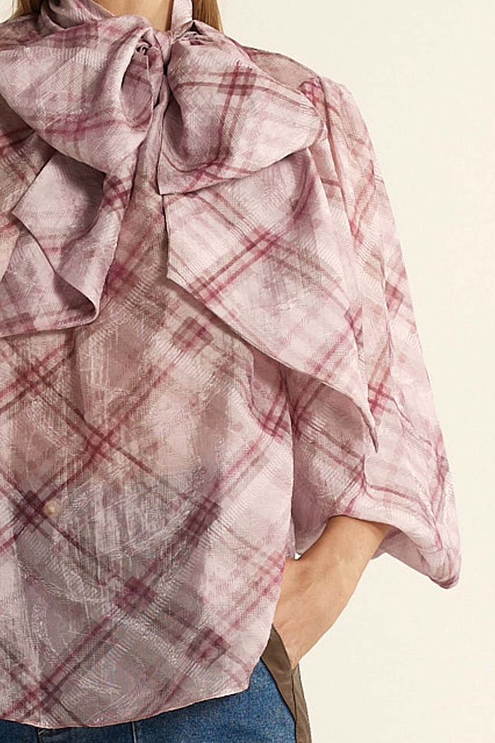 Eve Bow Blouse in Orchid