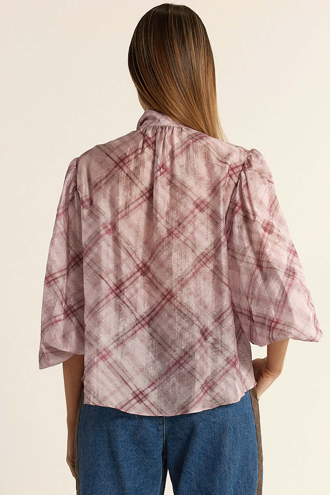 Eve Bow Blouse in Orchid