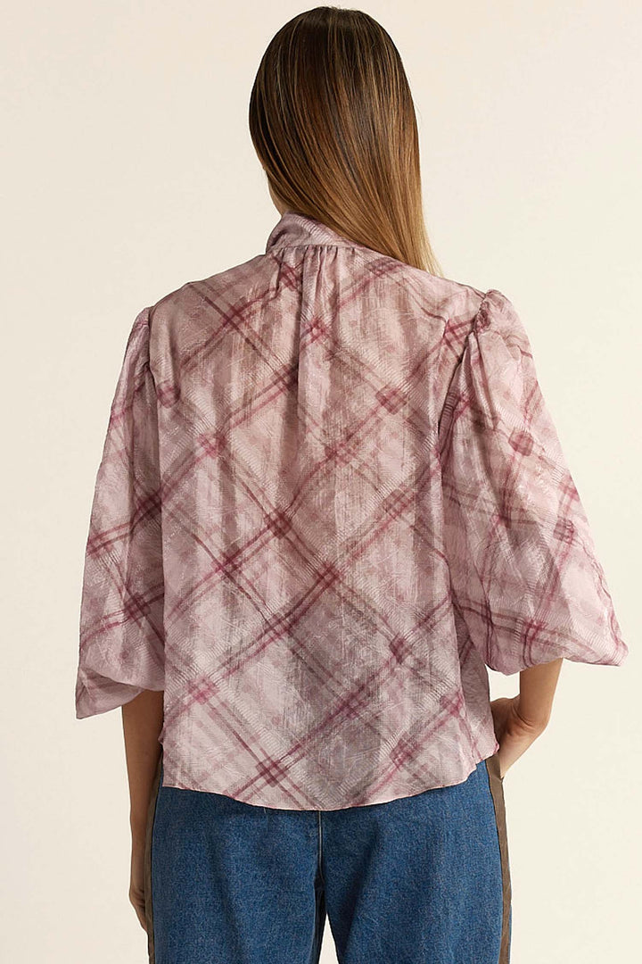 Eve Bow Blouse in Orchid