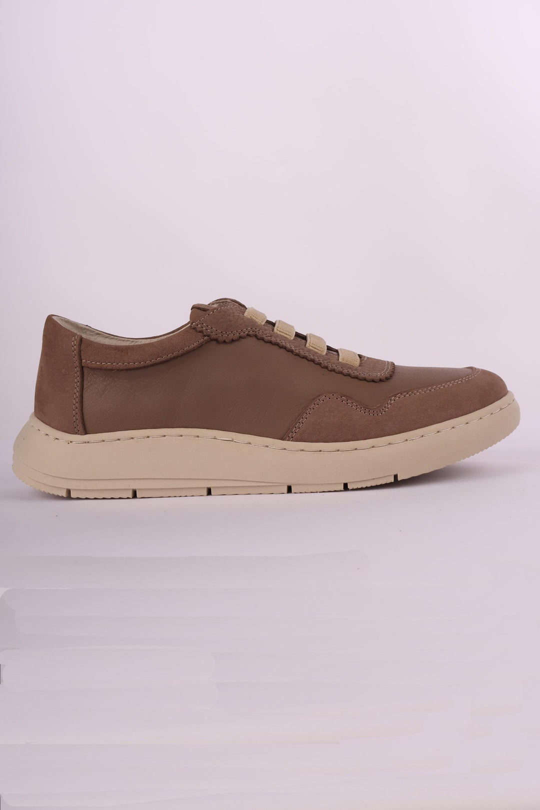 Eve Leather Suede Sneaker in Dark Stone