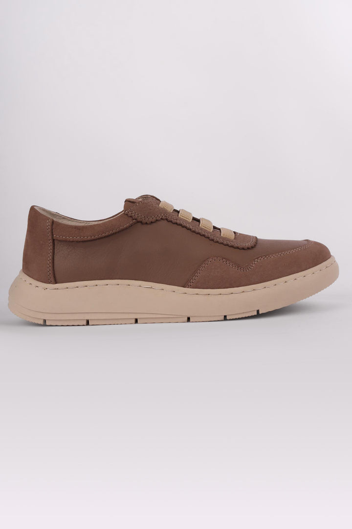 Eve Leather Suede Sneaker in Dark Stone