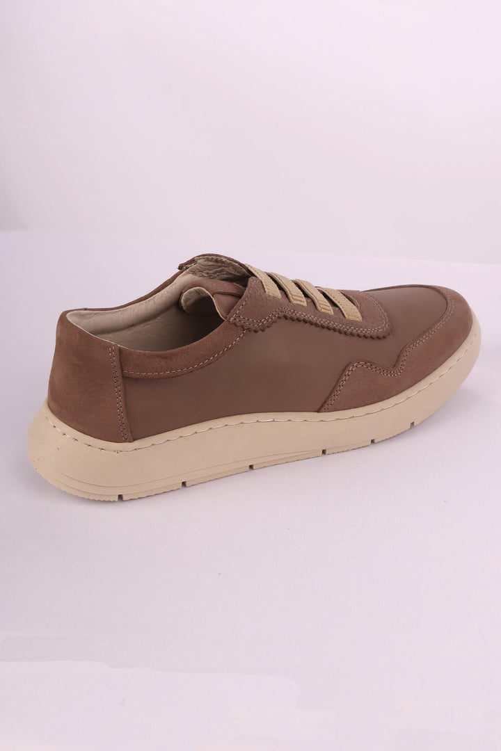 Eve Leather Suede Sneaker in Dark Stone