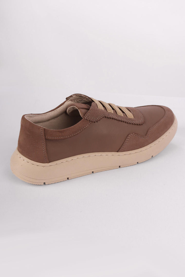 Eve Leather Suede Sneaker in Dark Stone