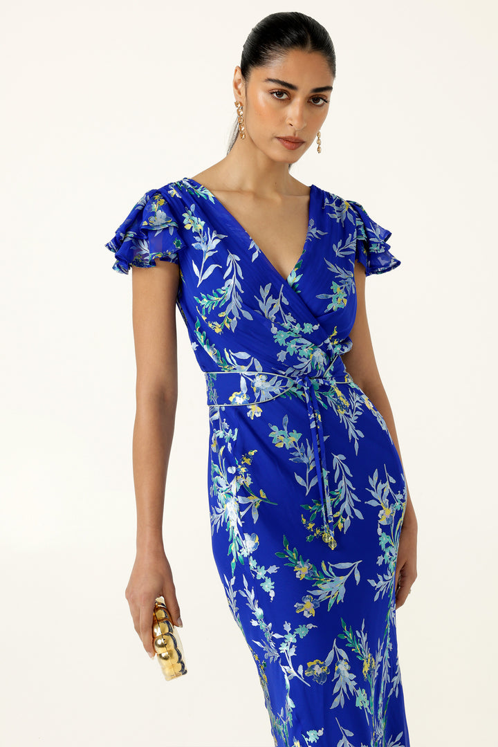Evelyn Dress in Sapphire Floral