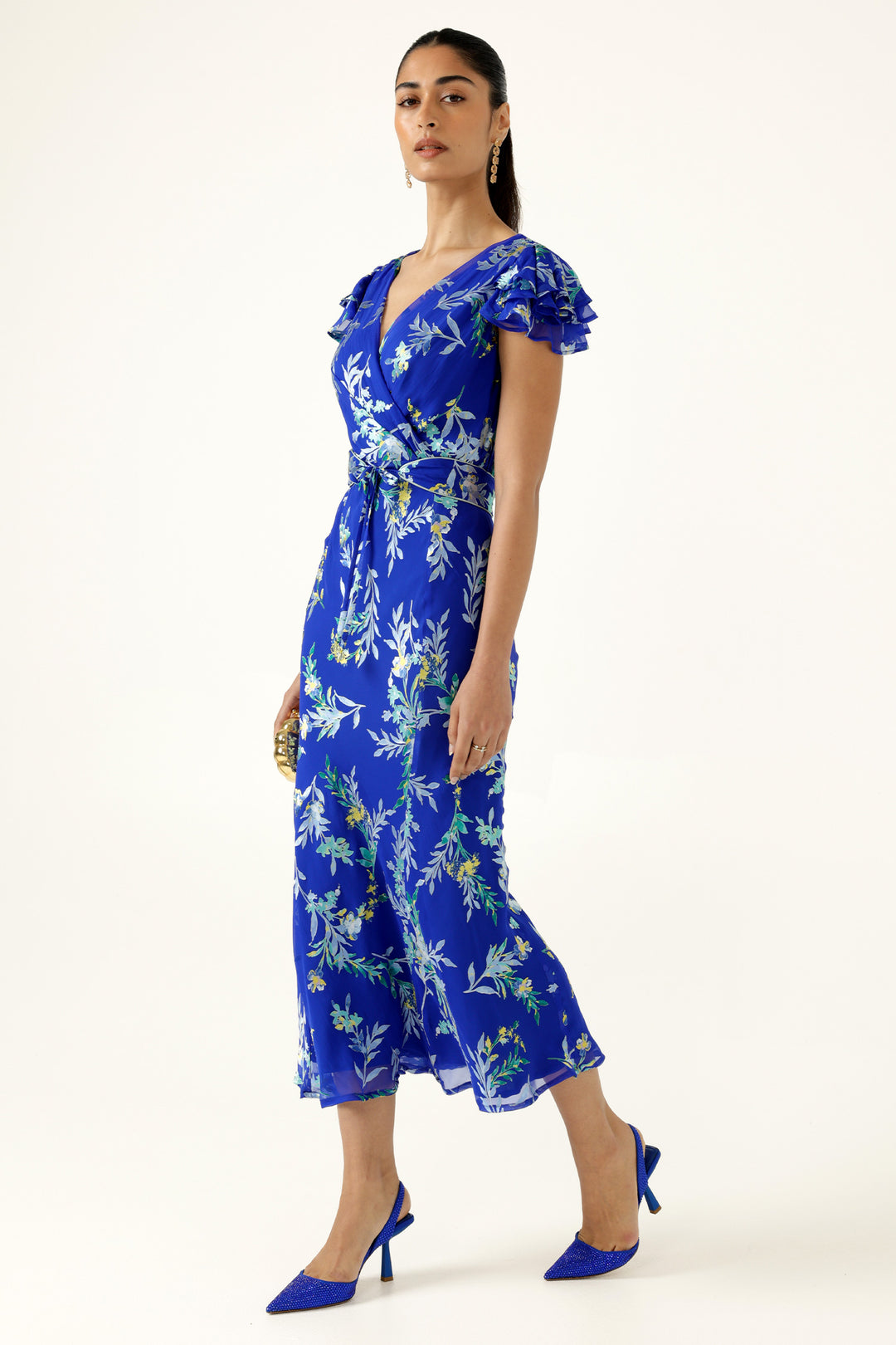 Evelyn Dress in Sapphire Floral