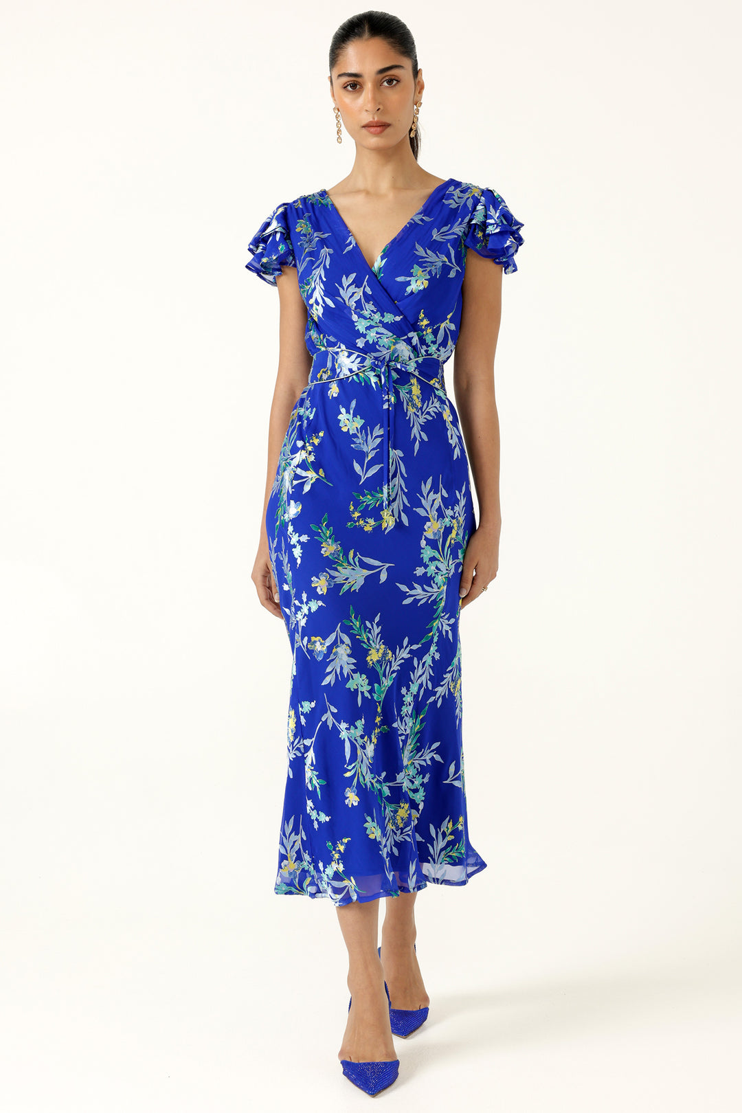 Evelyn Dress in Sapphire Floral