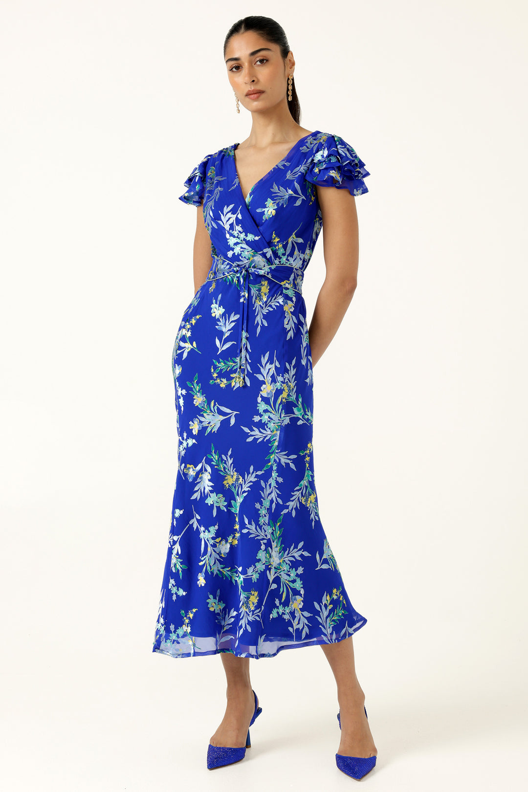 Evelyn Dress in Sapphire Floral