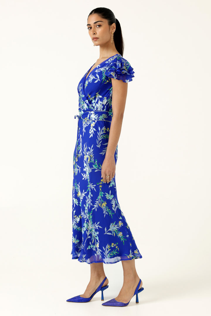 Evelyn Dress in Sapphire Floral