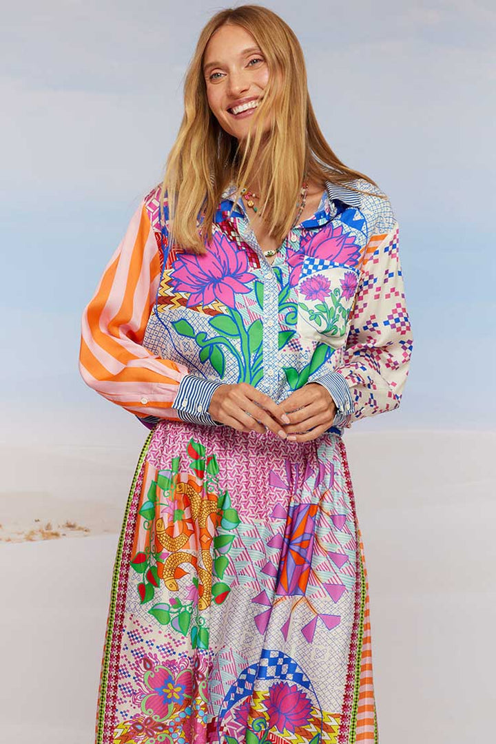 Evelyn Mixed Print Shirt
