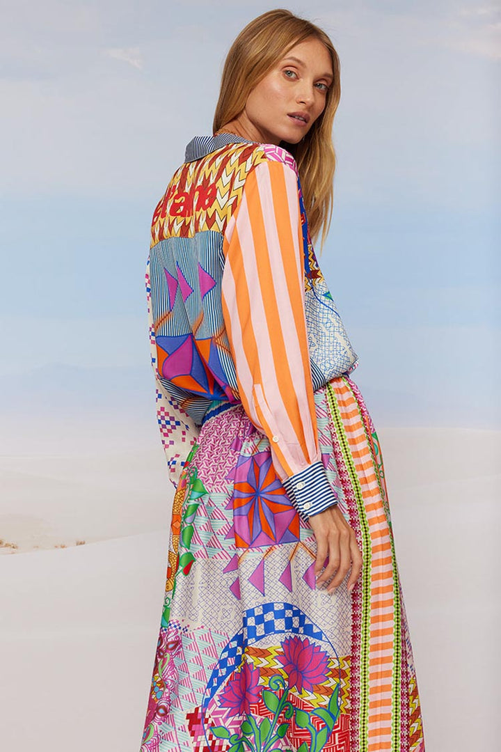 Evelyn Mixed Print Shirt