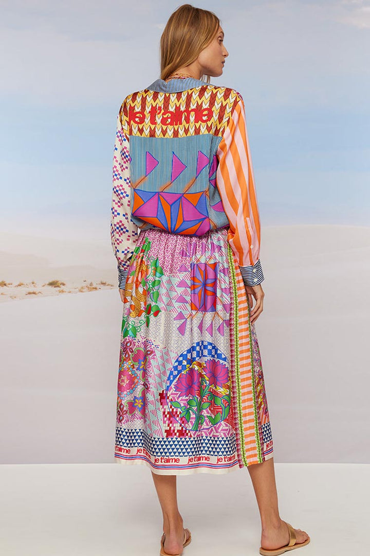 Evelyn Mixed Print Shirt