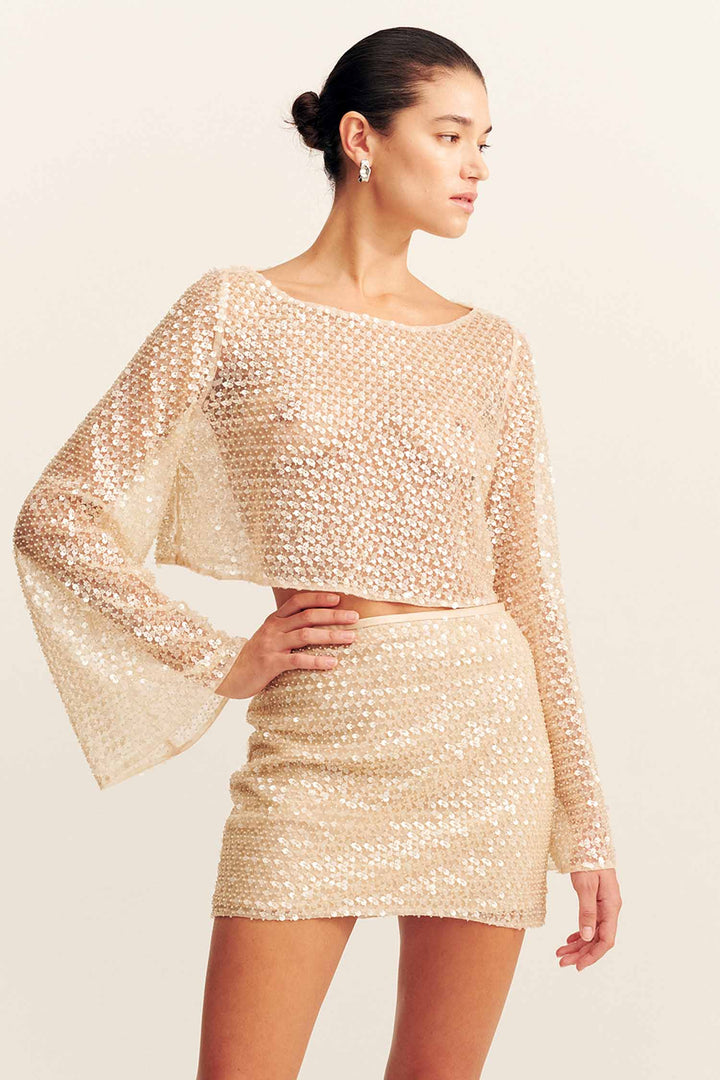 Everly LS Top in Macadamia