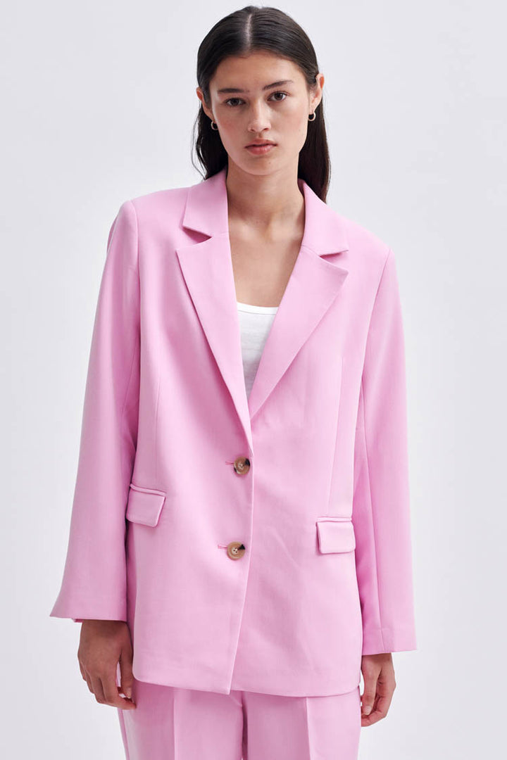 Evie Classic Blazer in Begonia Pink | FINAL SALE