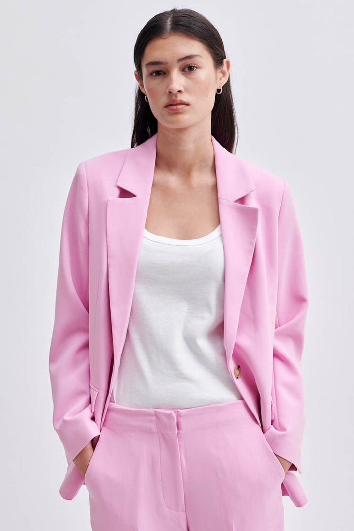 Evie Classic Blazer in Begonia Pink | FINAL SALE