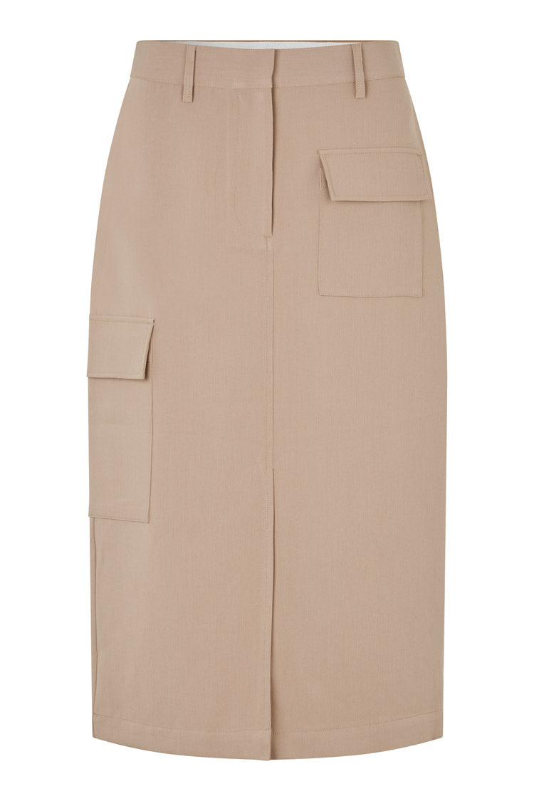 Evile Pocket Skirt in Silver Mink | FINAL SALE