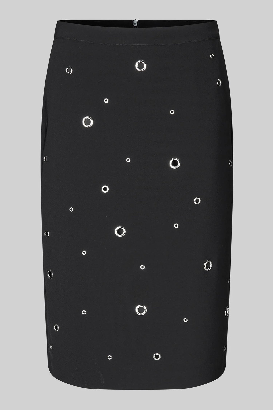 Eyla Pencil Skirt w Eyelets in Black