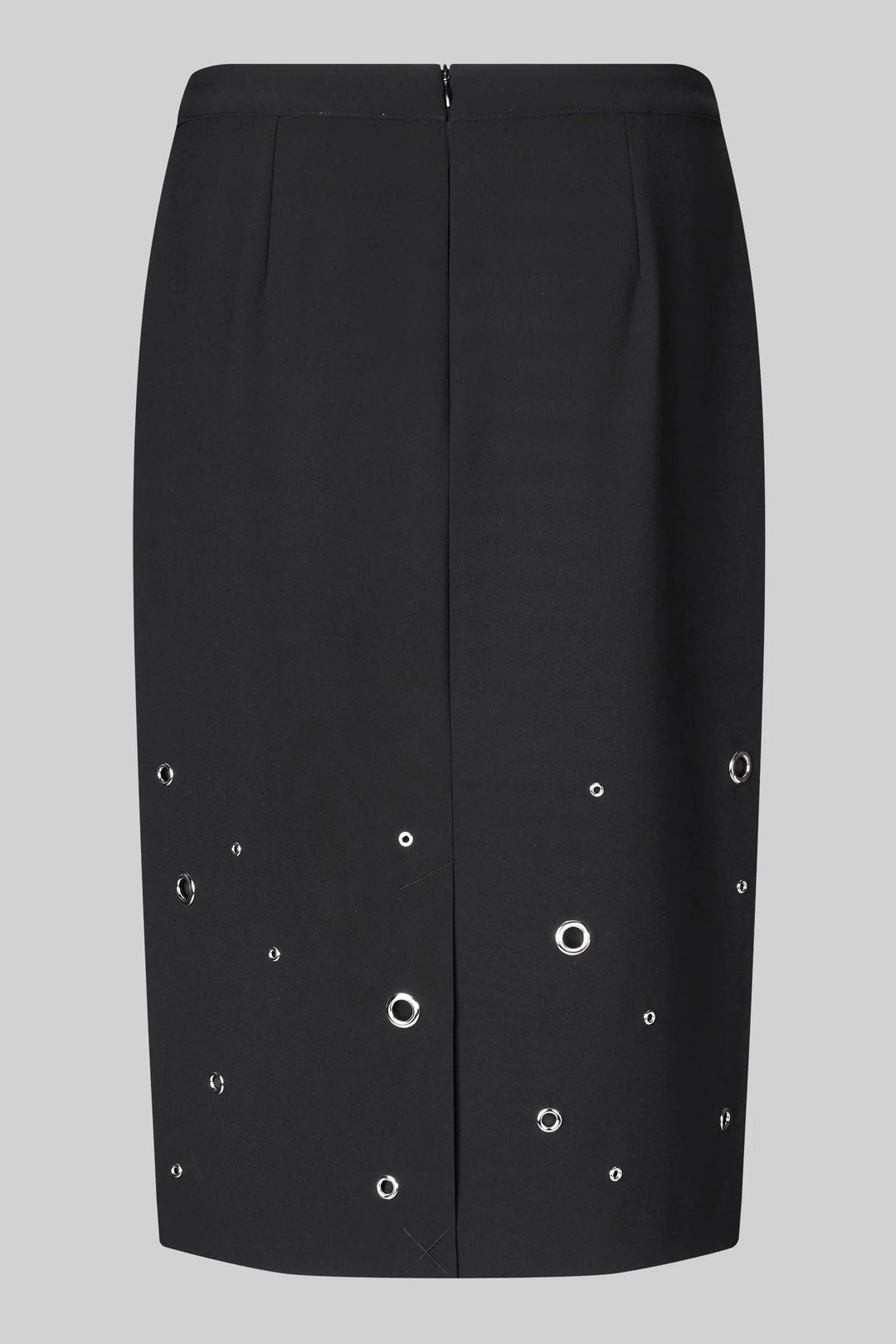 Eyla Pencil Skirt w Eyelets in Black