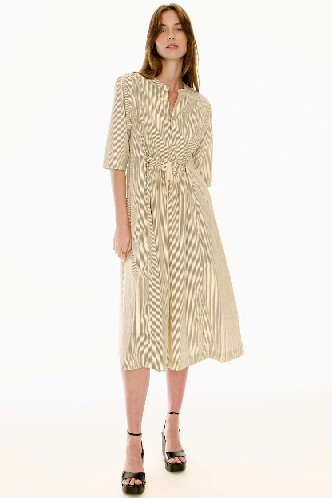 Fable Shirt Dress in Ivory Ink