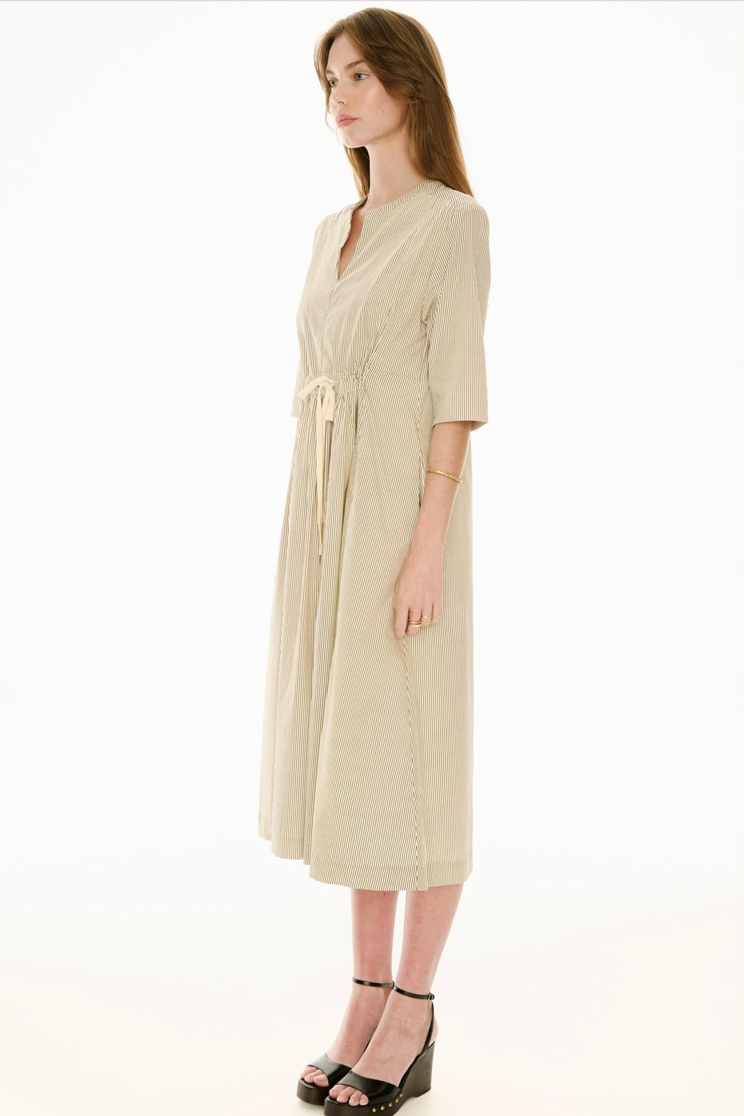 Fable Shirt Dress in Ivory Ink