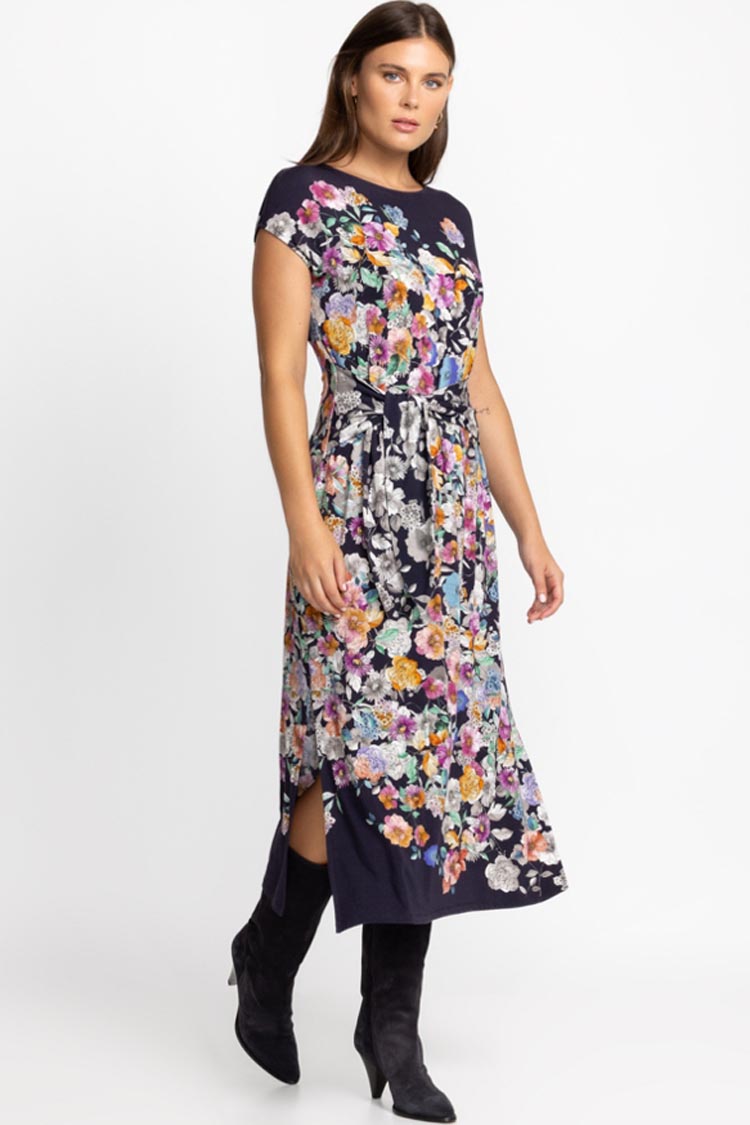 Fall Dance Tie Front Knit Dress