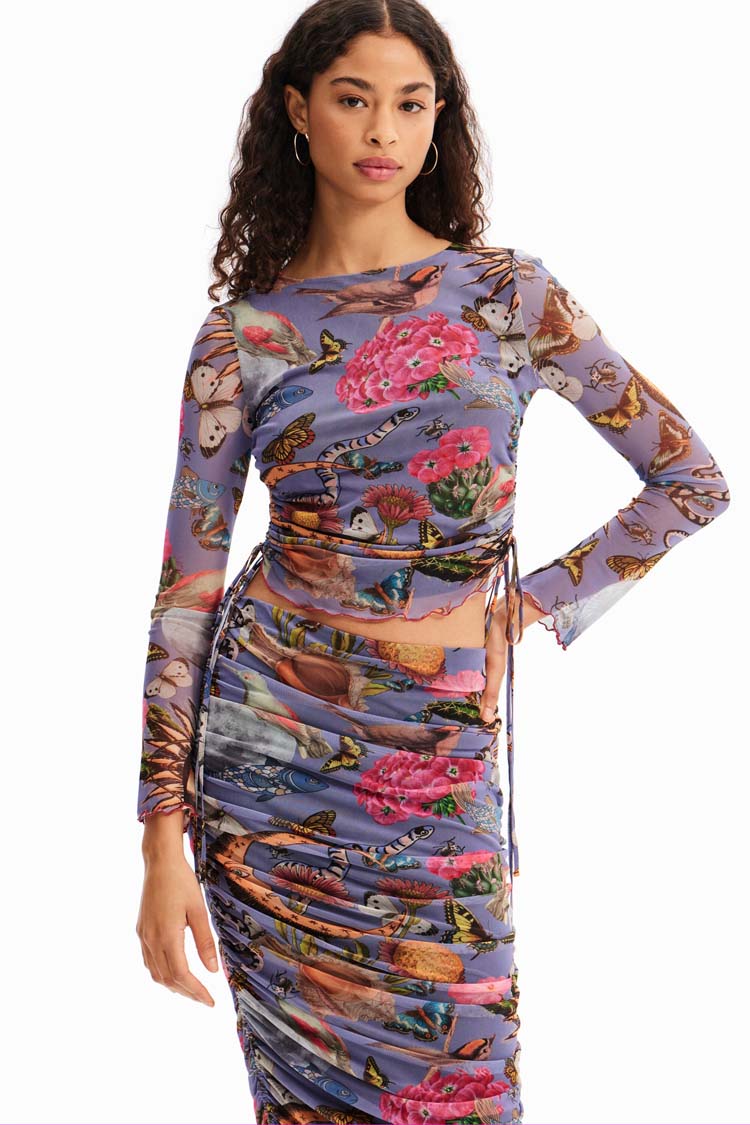 Fantasy Gathered Tulle LS T-shirt