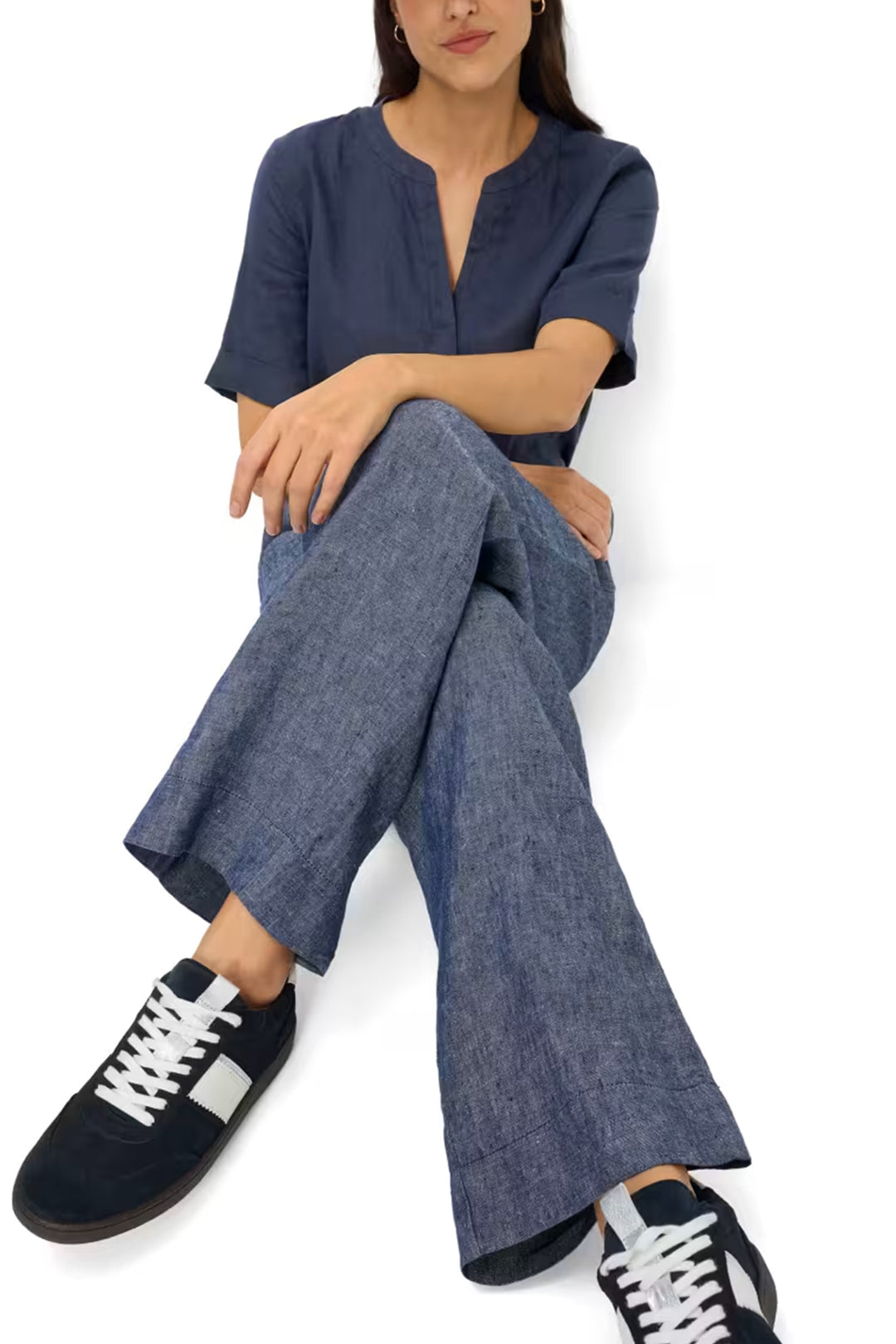 Farina Wide Leg Pant in Indigo Mood