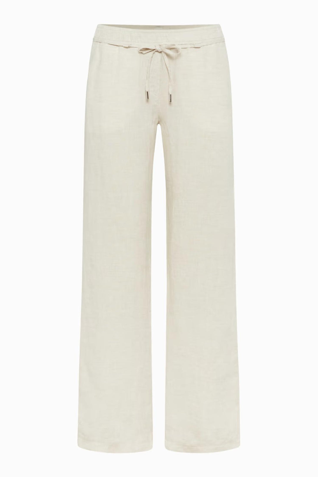 Farina Elastic Waist Band Chino Pants in Light Beige