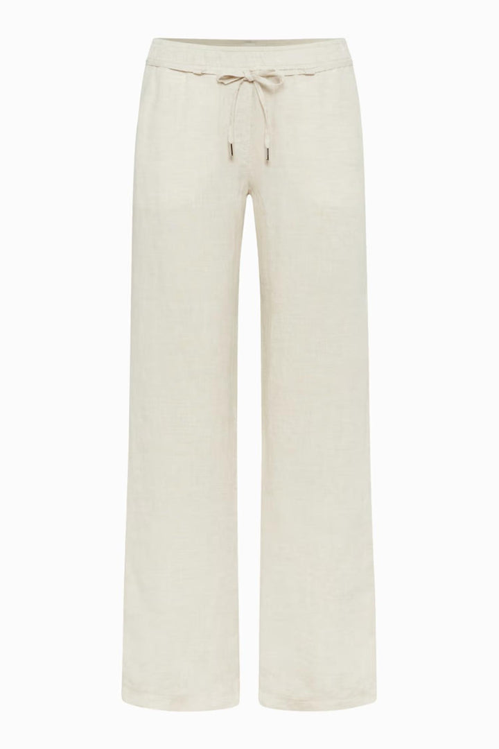 Farina Elastic Waist Band Chino Pants in Light Beige