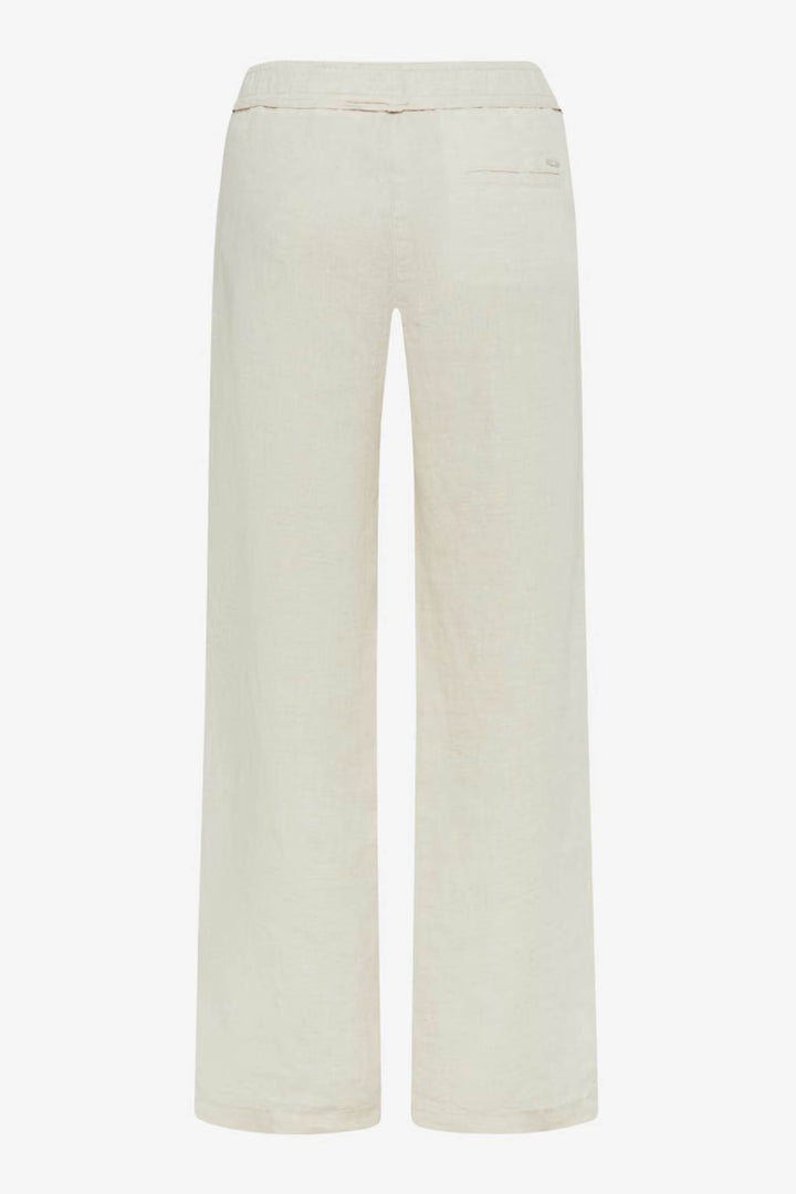 Farina Elastic Waist Band Chino Pants in Light Beige