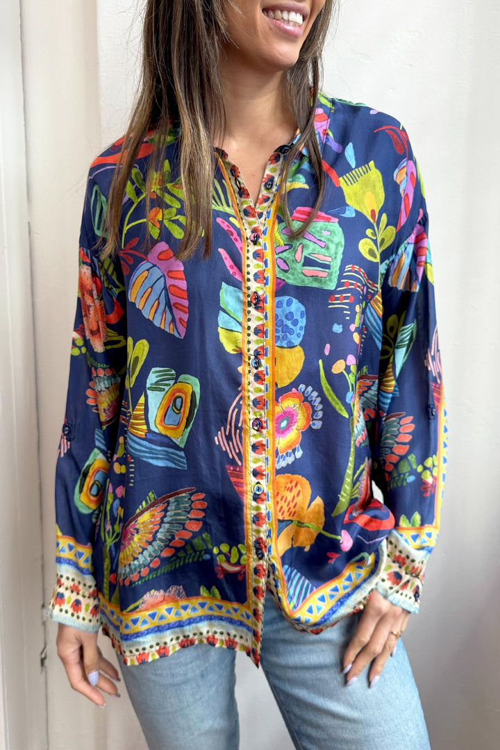 Farout Audrey Oversized Shirred-Back Shirt