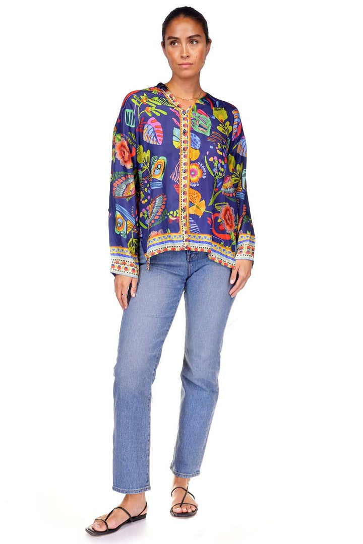 Farout Audrey Oversized Shirred-Back Shirt