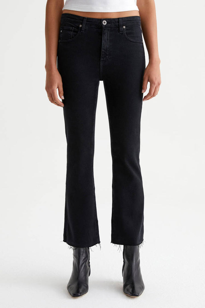 Farrah Boot Crop Jean - Sulfur Black