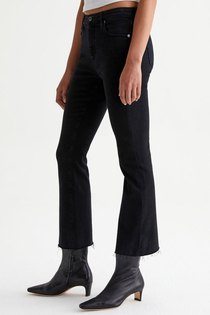 Farrah Boot Crop Jean - Sulfur Black