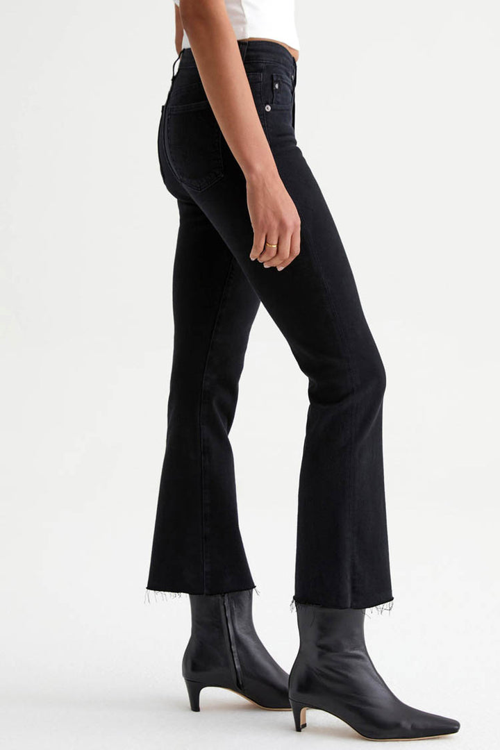 Farrah Boot Crop Jean - Sulfur Black