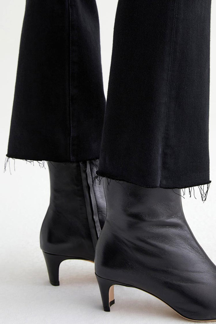 Farrah Boot Crop Jean - Sulfur Black