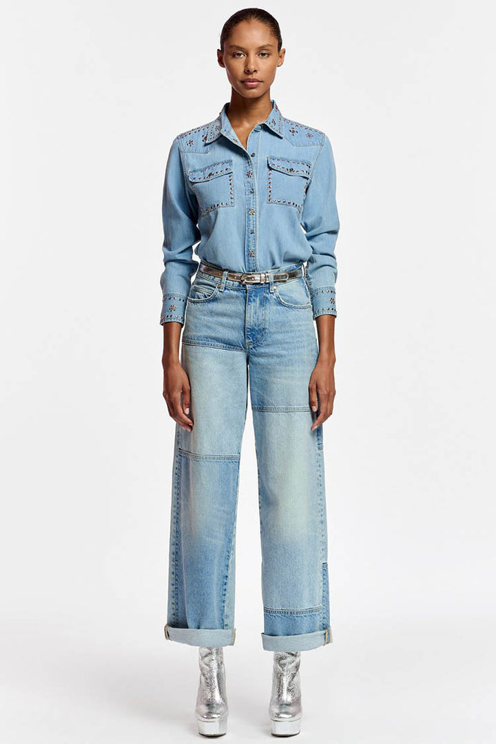 Faster Patchwork Jeans in Feeling Blue | FINAL SALE